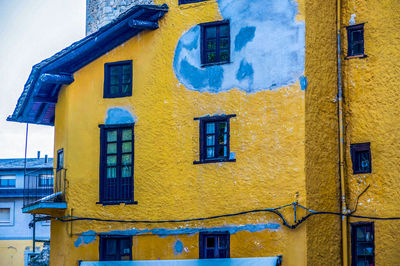 Low angle view of yellow building