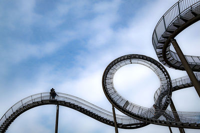 Low angle view of spiral staircase