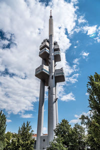 Low angle view of sculpture against sky