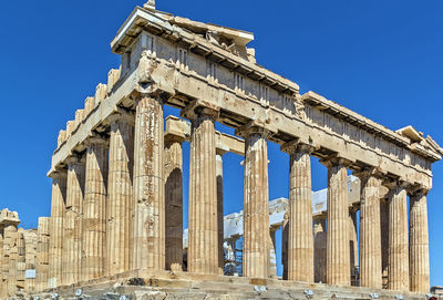 Old ruins of building against clear sky