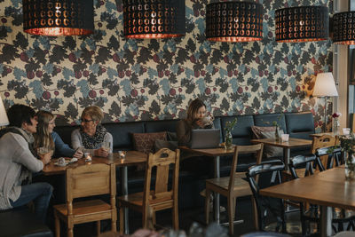 People sitting in cafe