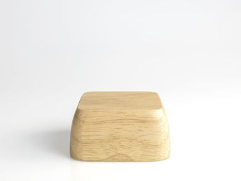 Close-up of bread against white background