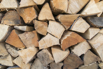 Full frame shot of firewood