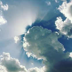 Low angle view of clouds in sky