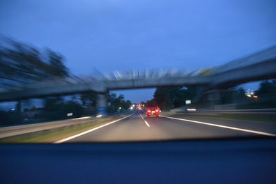 Cars moving on road