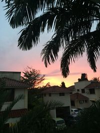 Low angle view of houses against sky