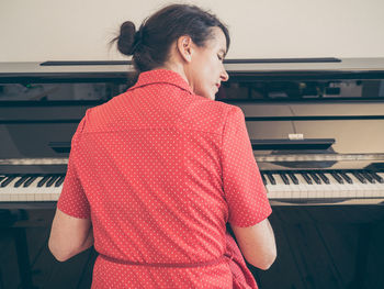 Woman playing the piano