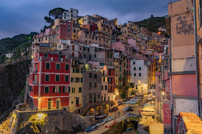 Panoramic view of residential buildings against sky