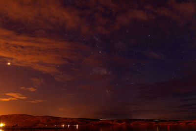Scenic view of sky at night