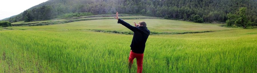 Man standing on field