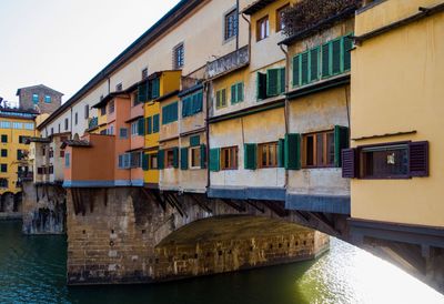 View of bridge over river in city