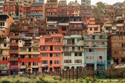 Full frame shot of residential buildings