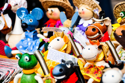 Colorful toys at store for sale