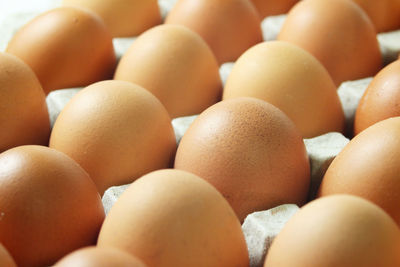 Full frame shot of eggs for sale at market