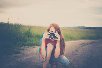 Man photographing