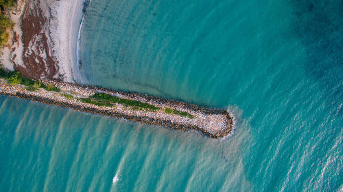 High angle view of swimming pool