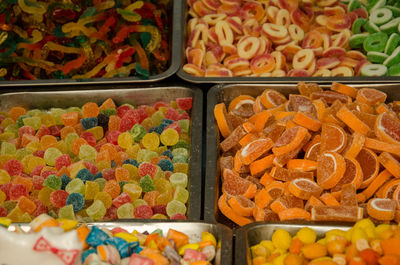 Close-up of multi colored vegetables for sale