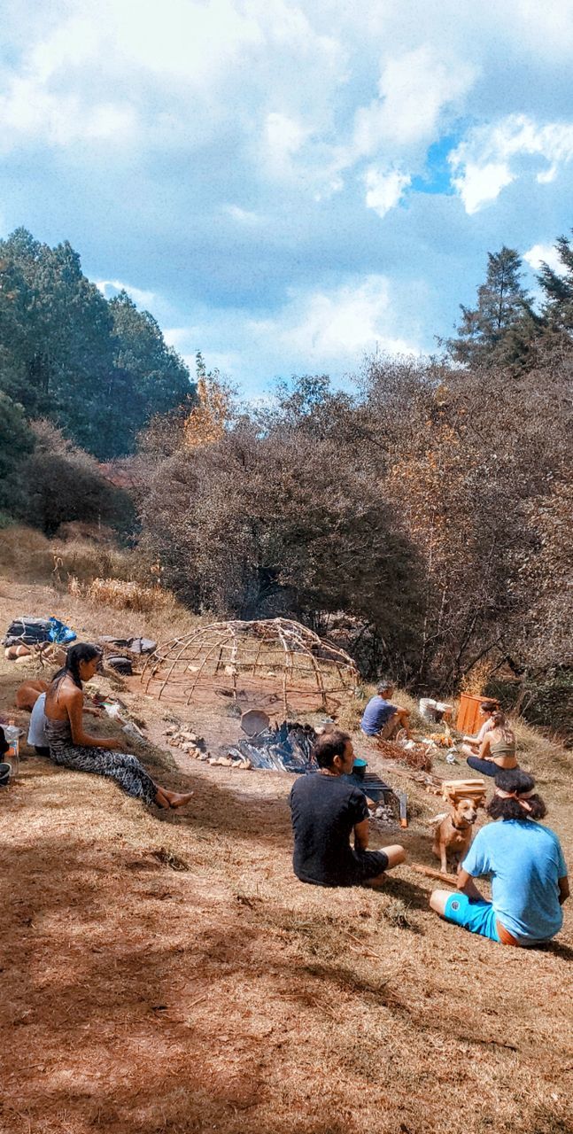 nature, cloud, tree, sky, wilderness, land, plant, environment, day, men, leisure activity, landscape, mountain, group of people, adult, adventure, scenics - nature, outdoors, lifestyles, beauty in nature, sitting, non-urban scene, travel