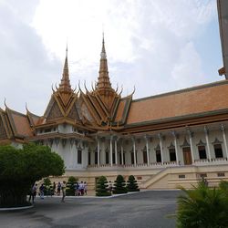 Low angle view of temple against sky