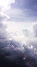 Aerial view of cloudy sky