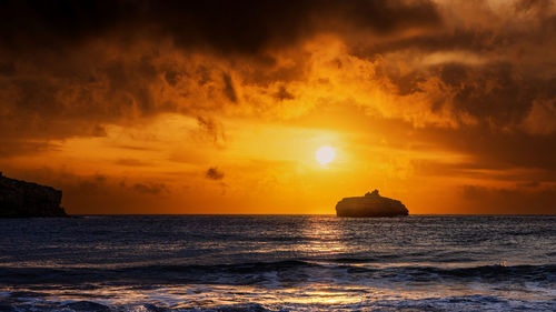 Cala barraca sunrise, javea, spain.