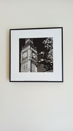 Close-up of window on white wall