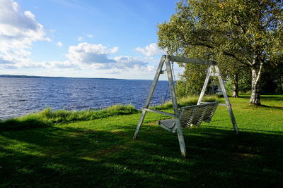 View of calm blue sea against the sky