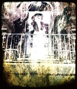 Close-up of statue against trees