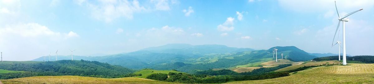 Panoramic view of scenic landscape against sky