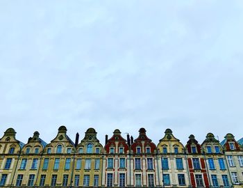 Low angle view of buildings against sky