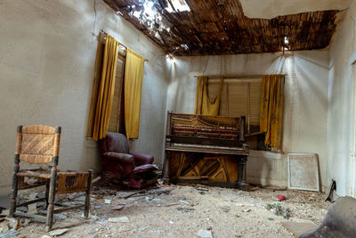 Interior of abandoned house