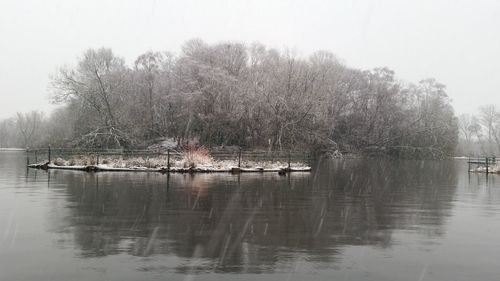 View of boats in lake