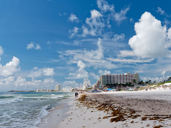 Panoramic view of beach against sky