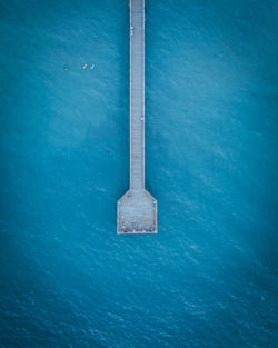 Aerial view of pier over sea