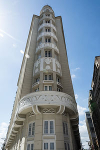 View of the facade of the fera palace hotel on chile street. 