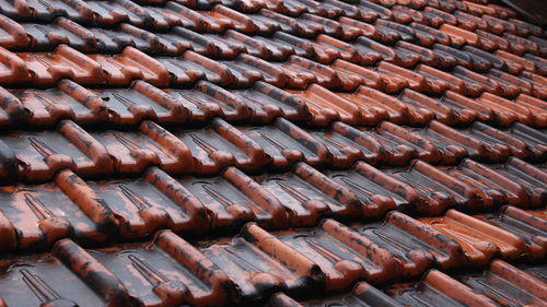 Full frame shot of roof tiles