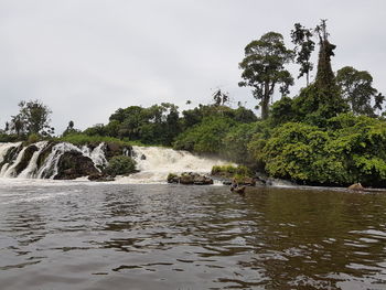 Scenic view of river against sky