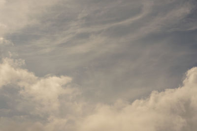 Low angle view of clouds in sky