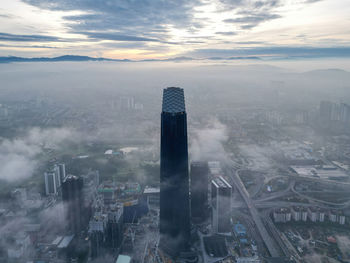 Drone view fog