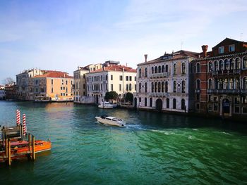 View of buildings in canal