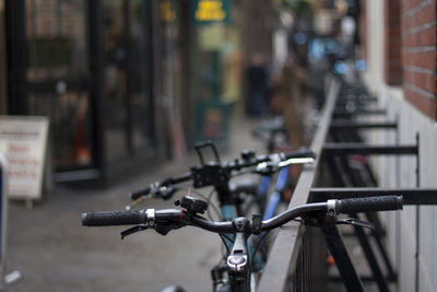 Bicycle in parking lot