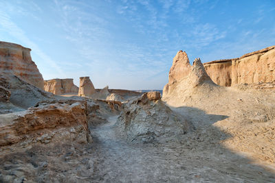 View of rocks against sky