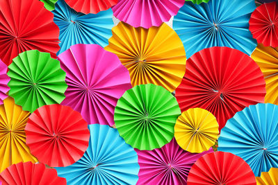 Full frame shot of multi colored umbrellas for sale