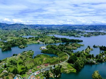 Scenic view of river against sky