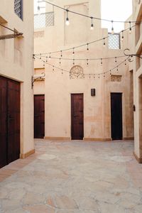 Small arabic streets with hanging lights