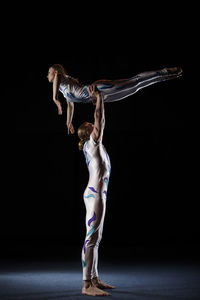 Couple dancing on stage