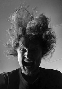 Portrait of young man wearing mask