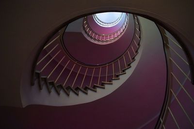 Low angle view of spiral staircase