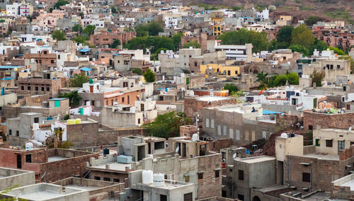 High angle view of townscape