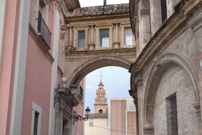 Low angle view of buildings in city